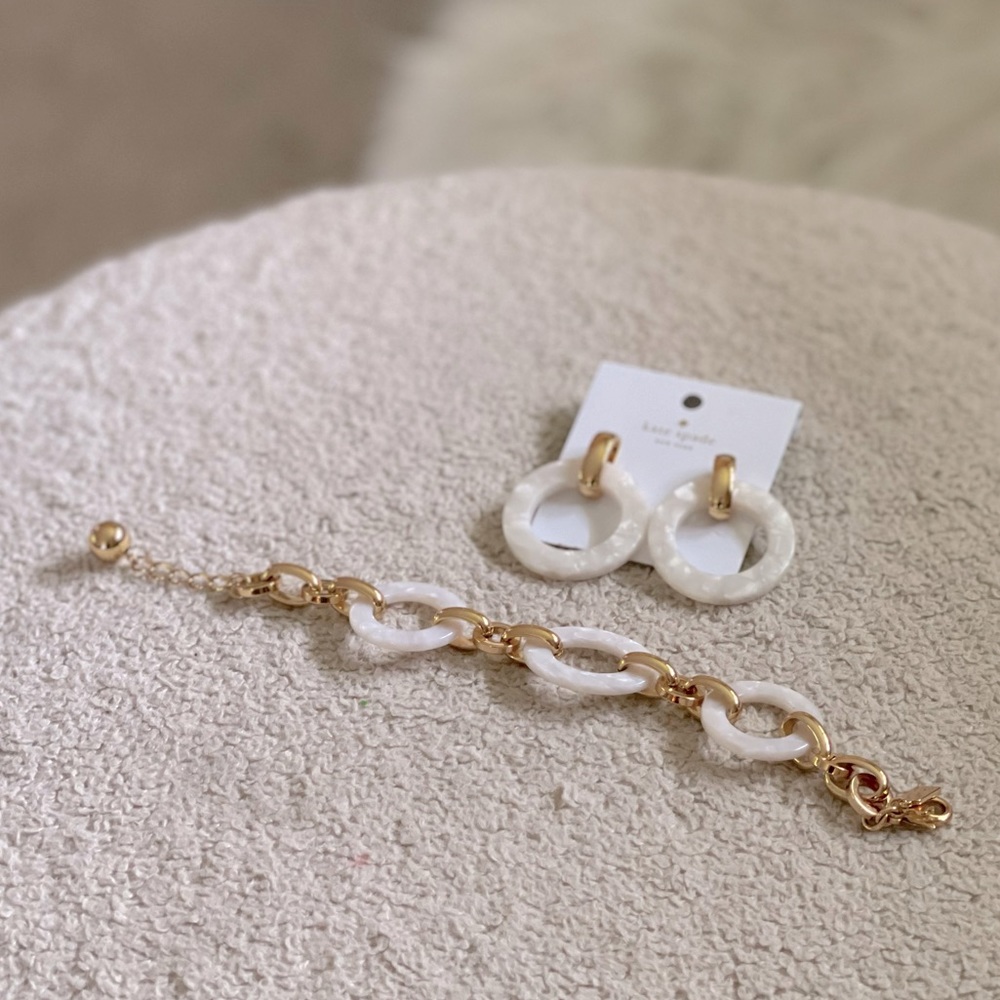 Kate Spade Slice of Stone Earrings and Bracelet